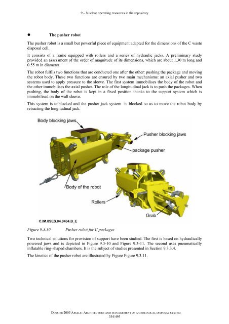 Architecture and management of a geological repository - Andra