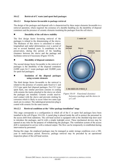 Architecture and management of a geological repository - Andra