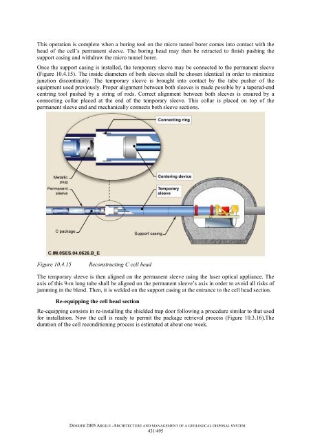 Architecture and management of a geological repository - Andra