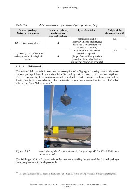 Architecture and management of a geological repository - Andra