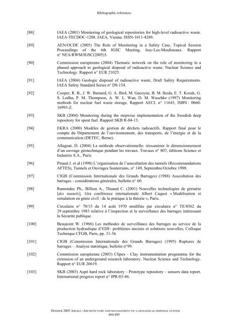 Architecture and management of a geological repository - Andra