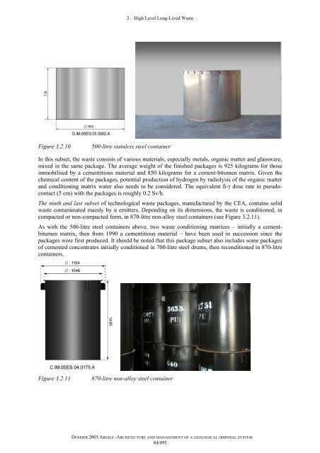 Architecture and management of a geological repository - Andra