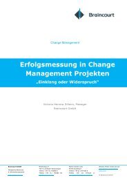 Erfolgsmessung in Change Management Projekten - Braincourt