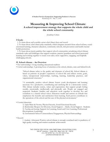 Measuring & Improving School Climate: - Center for Schools and ...