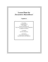 Lesson Plans For Encuentros Maravillosos - Bravisimo.net