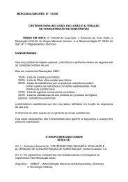 mercosul/gmc/res. nº 133/96 critérios para inclusão ... - Mercosur