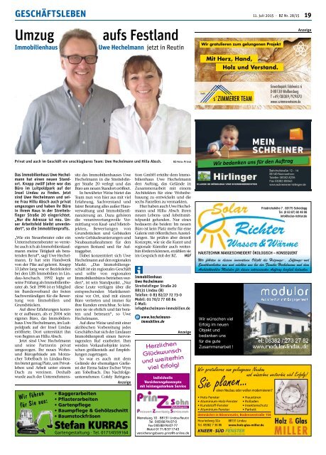 11.07.2015 Lindauer Bürgerzeitung