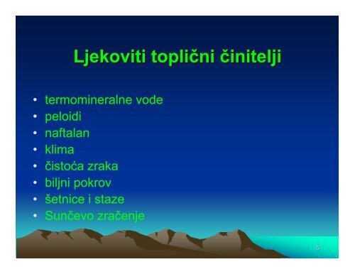 Klimatski ljekoviti Äinitelji (Goran IvaniÅ¡eviÄ, KBC Zagreb)