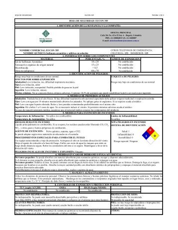 HOJA DE SEGURIDAD: EUCON 35F 1. IDENTIFICACIÃN DE ... - Qsi