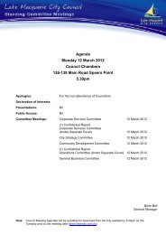 Agenda of Standing Committee Meeting - Lake Macquarie City ...