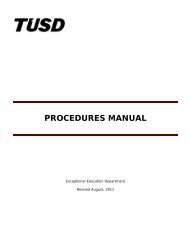 PROCEDURES MANUAL - Tucson Unified School District