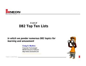 A List of DB2 Top Ten Lists - DFW DB2 Forum