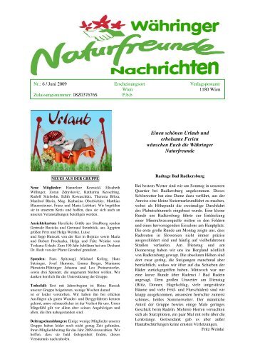 WÃ¤hringer Naturfreunde Nachrichten Nr. 6