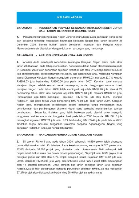 negeri johor - Jabatan Audit Negara