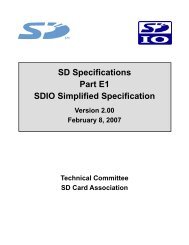 SD Specifications Part E1 SDIO Simplified ... - SD Association