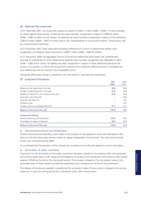 Annual Report 2007 - Antofagasta plc