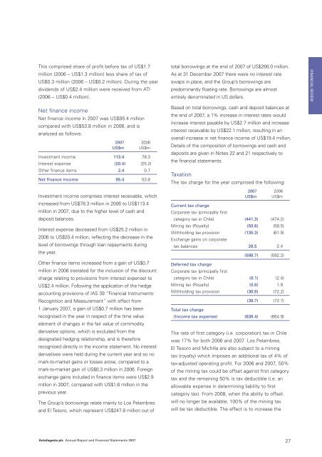 Annual Report 2007 - Antofagasta plc