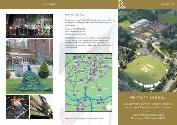 WHITGIFT SCHOOL - Institut Francais