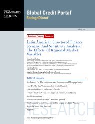 Latin American Structured Finance Scenario ... - Standard & Poor's
