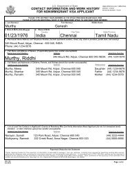 Sample DS-158, contact information and work history for ... - Immihelp