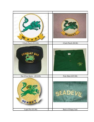 8 Inch Patch ($16.00) 4 Inch Patch - HC-7 Seadevils