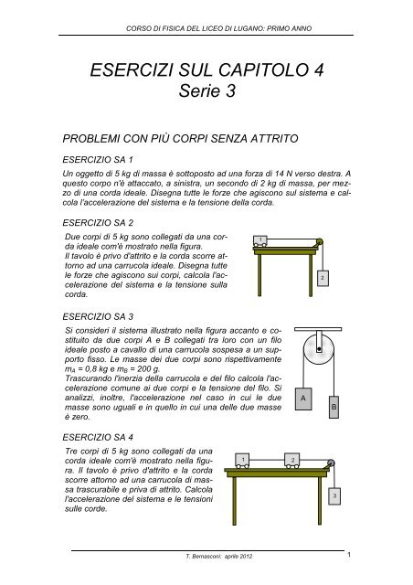 Esercizi - Serie 3 - FORZE E ALTRE GRANDEZZE ... - ZyXEL NSA210