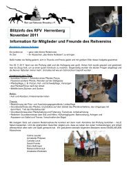 Blitzinfo des RFV Herrenberg  November 2011 Information für ...