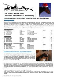 Blitzinfo des RFV Herrenberg  Januar 2012 Information für Mitglieder ...