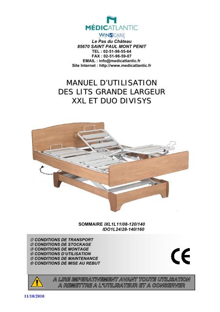 manuel d'utilisation des lits grande largeur xxl et ... - Winncare Group