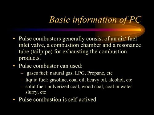 Basics of Pulse Combustion Technology