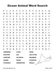 Ocean Animal Word Search - Exploring Nature