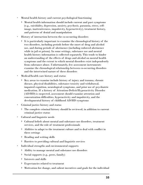 Screening and Assessment of Co-Occurring Disorders in the Justice ...