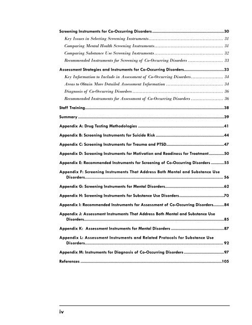 Screening and Assessment of Co-Occurring Disorders in the Justice ...