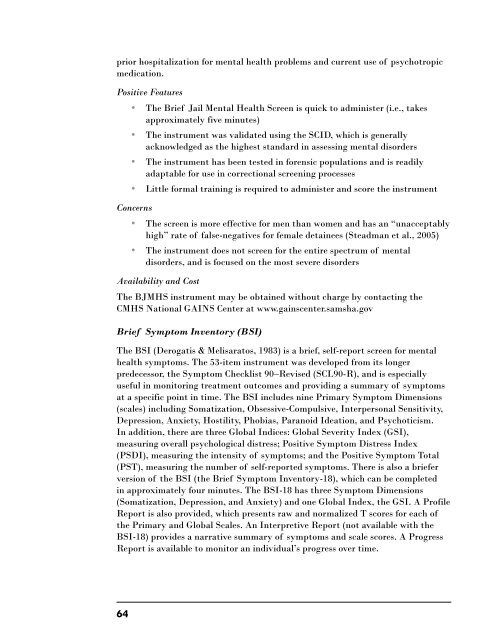 Screening and Assessment of Co-Occurring Disorders in the Justice ...