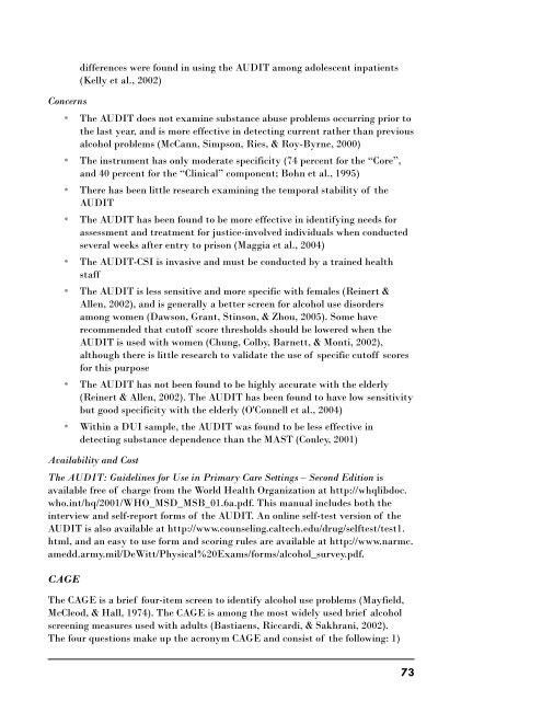 Screening and Assessment of Co-Occurring Disorders in the Justice ...