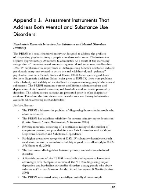 Screening and Assessment of Co-Occurring Disorders in the Justice ...