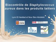 Biocontrôle de Staphylococcus aureus dans les produits laitiers.