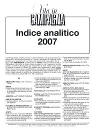 Indice analitico 2007 - L'Informatore Agrario