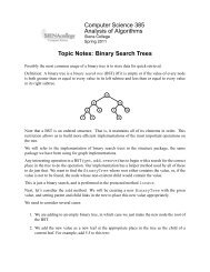 Binary Search Trees - Courses