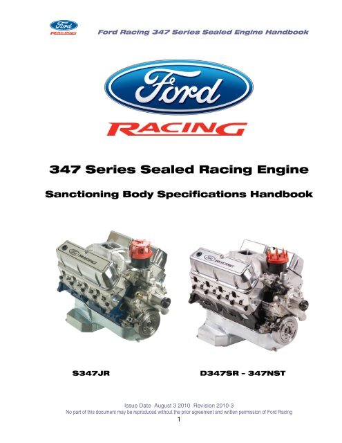347 Series Sealed Racing Engine Ford Racing Parts