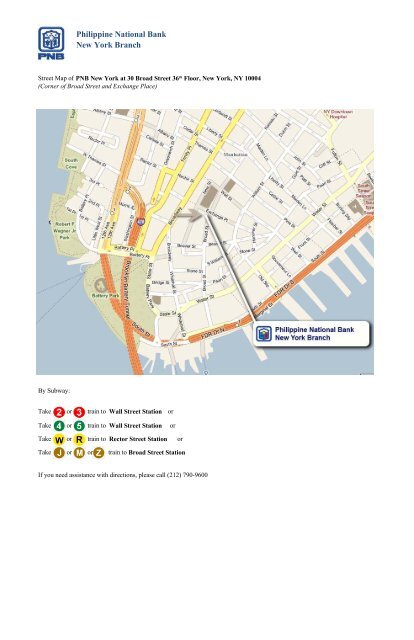 To View On Map Philippine National Bank