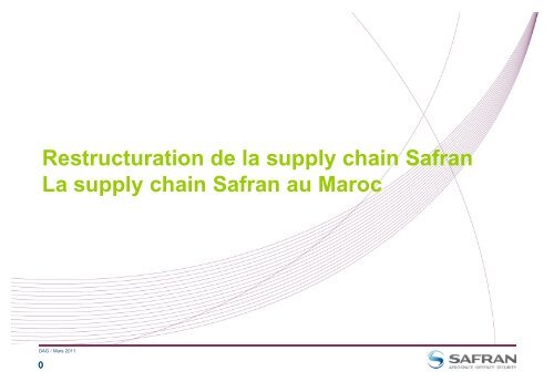 Politique d'achat du groupe Safran - BCI Aerospace