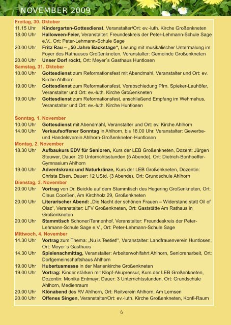 Veranstaltungskalender GroÃŸenkneten 2010 ohne Schatten.indd