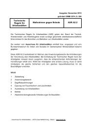 Technische Regeln für Arbeitsstätten Maßnahmen gegen Brände ASR A2.2 neu