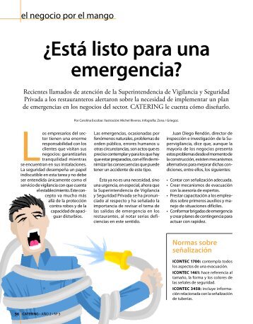 Â¿EstÃ¡ listo para una emergencia? - Catering.com.co