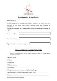 Questionnaire de satisfaction