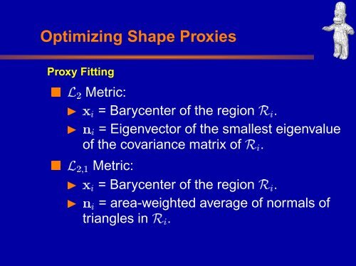 Variational Shape Approximation