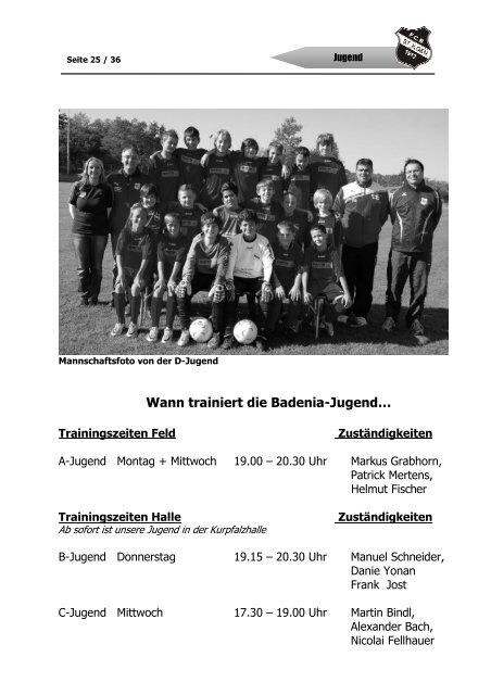 Stadionheft Ausgabe 7 - FC Badenia St. Ilgen