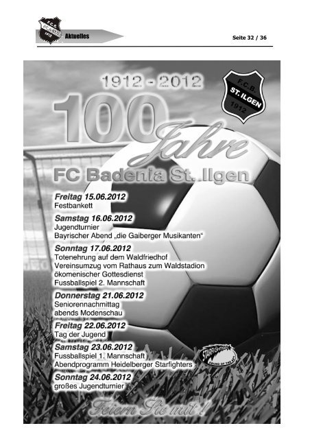 Stadionheft Ausgabe 7 - FC Badenia St. Ilgen