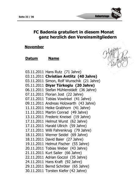 Stadionheft Ausgabe 7 - FC Badenia St. Ilgen